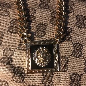 🟤Men’s Vintage Lion Head Chunky Chain Necklace.
